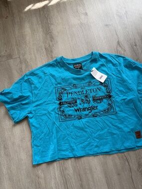 Wrangler X Pendleton Cropped Short Sleeve T-Shirt Size Large
